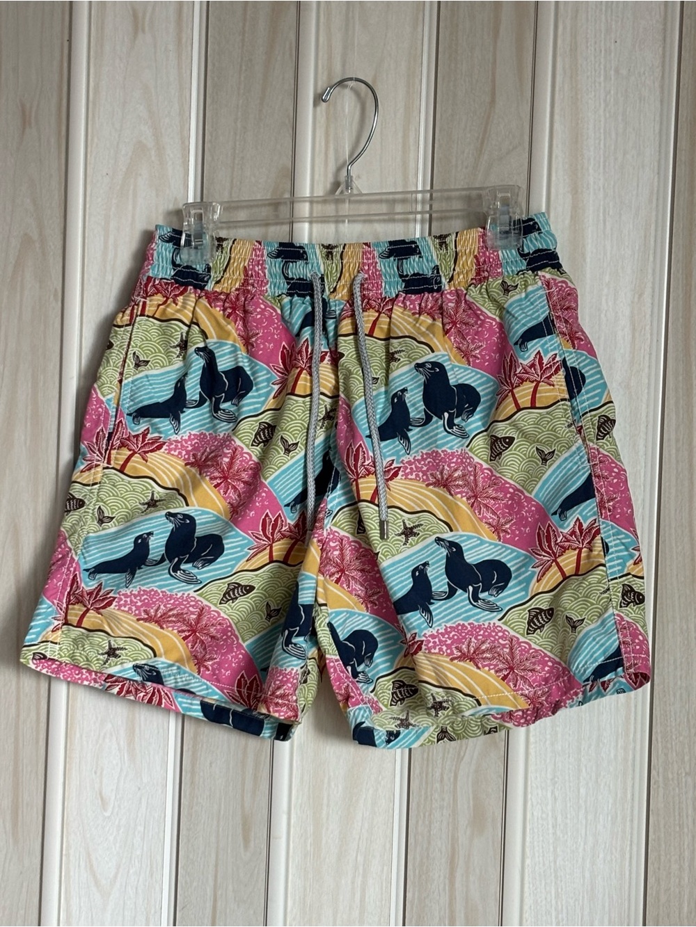 Vilebrequin Multicolor Seal Print Swim Shorts - Pink, Blue, Yellow, Green